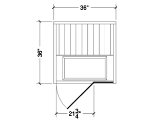 Finnleo Far-Infrared S810 Solo Sauna Layout