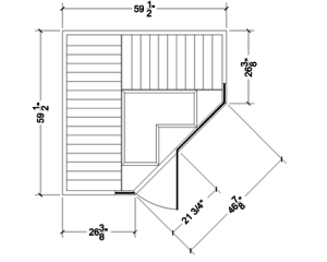 Finnleo Far-Infrared S870 Serenity Sauna Layout