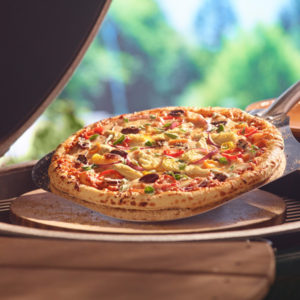 Pizza Stone with Pizza