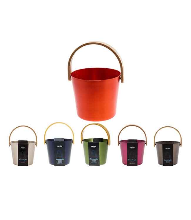 Rento Sauna Bucket with Curved Handle